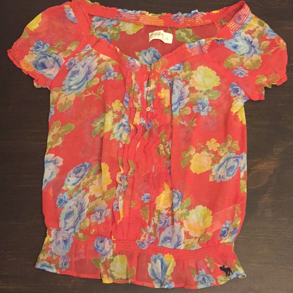 Abercrombie Sheer Top Size Large